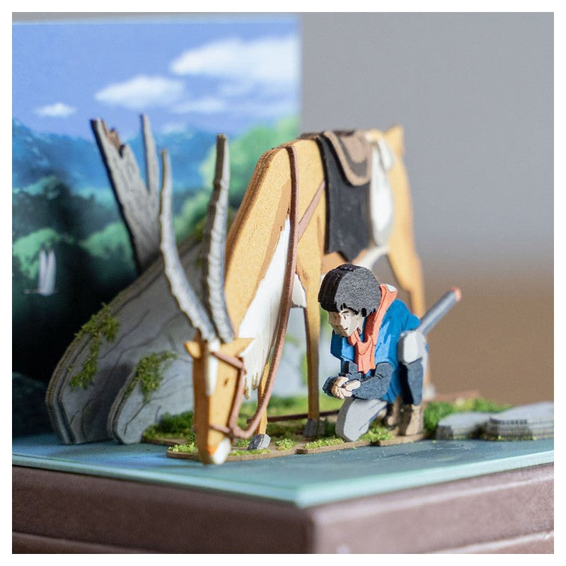 DIORAMA PAPIER ASHITAKA ET YAKURU -PRINCESSE MONONOKÉ