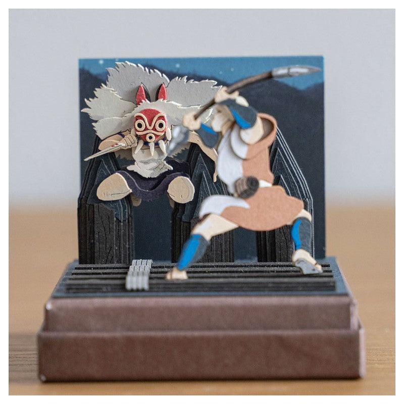 DIORAMA PAPIER SAN AU COMBAT - PRINCESSE MONONOKÉ