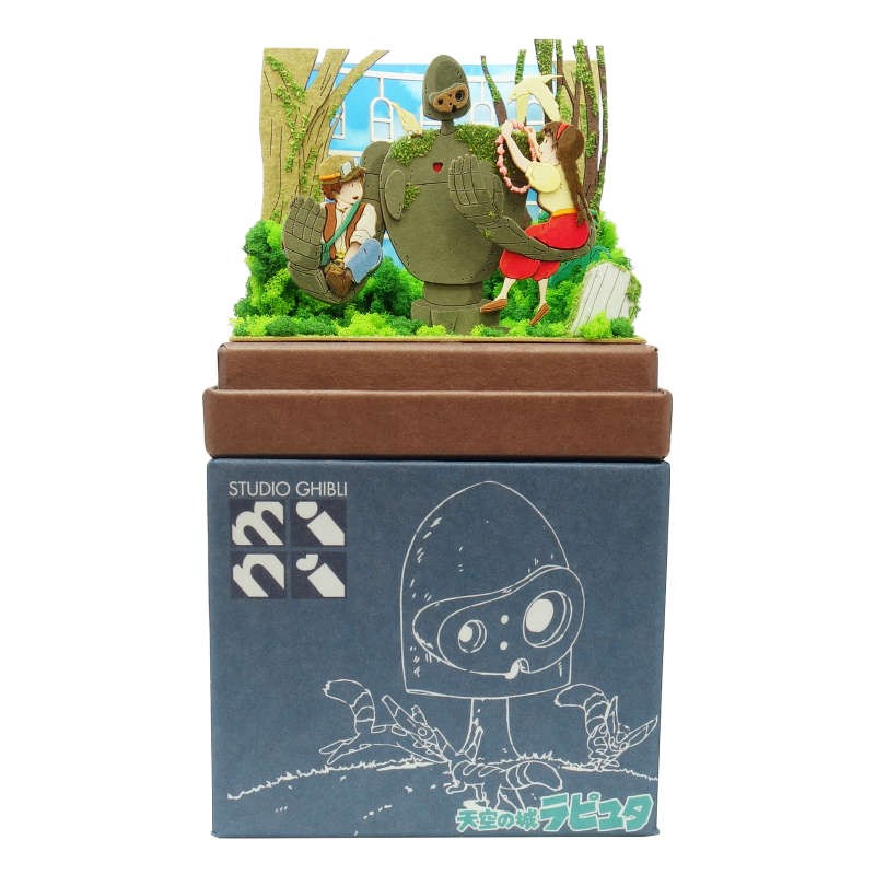 DIORAMA PAPIER SHEETA & PAZU AVEC ROBOT SOLDAT - LE CHÂTEAU DANS LE C