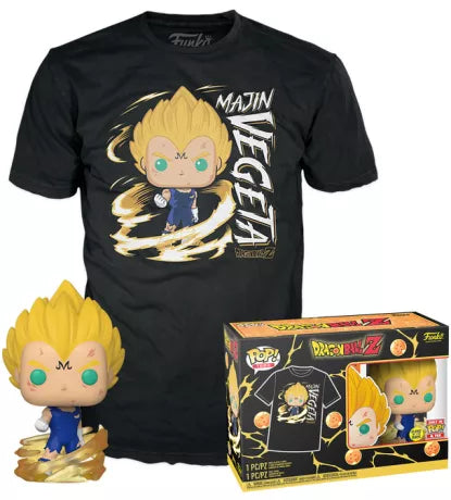 Funko Pop! & Tee: Dragon Ball Z: Majin Vegeta (Glow in the Dark) - M - flash vidéo