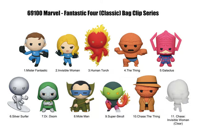 Les Quatre Fantastiques - Assortiment en blind bag de figurines de sac de collection en mousse (Série 16) (24 pcs)
