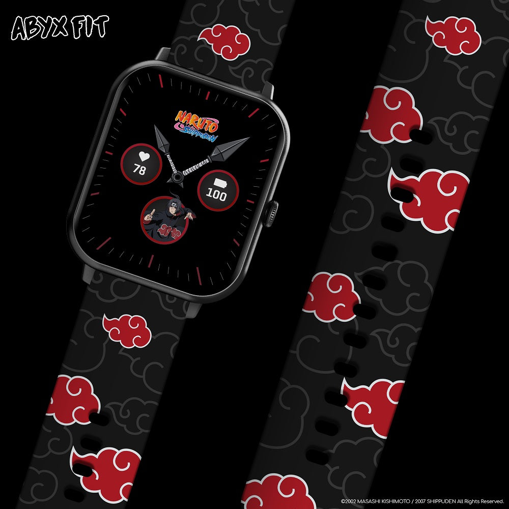 Abyx Fit - Bracelet universel Naruto Shippuden - Akatsuki 20mm pour montre connectée - flash vidéo