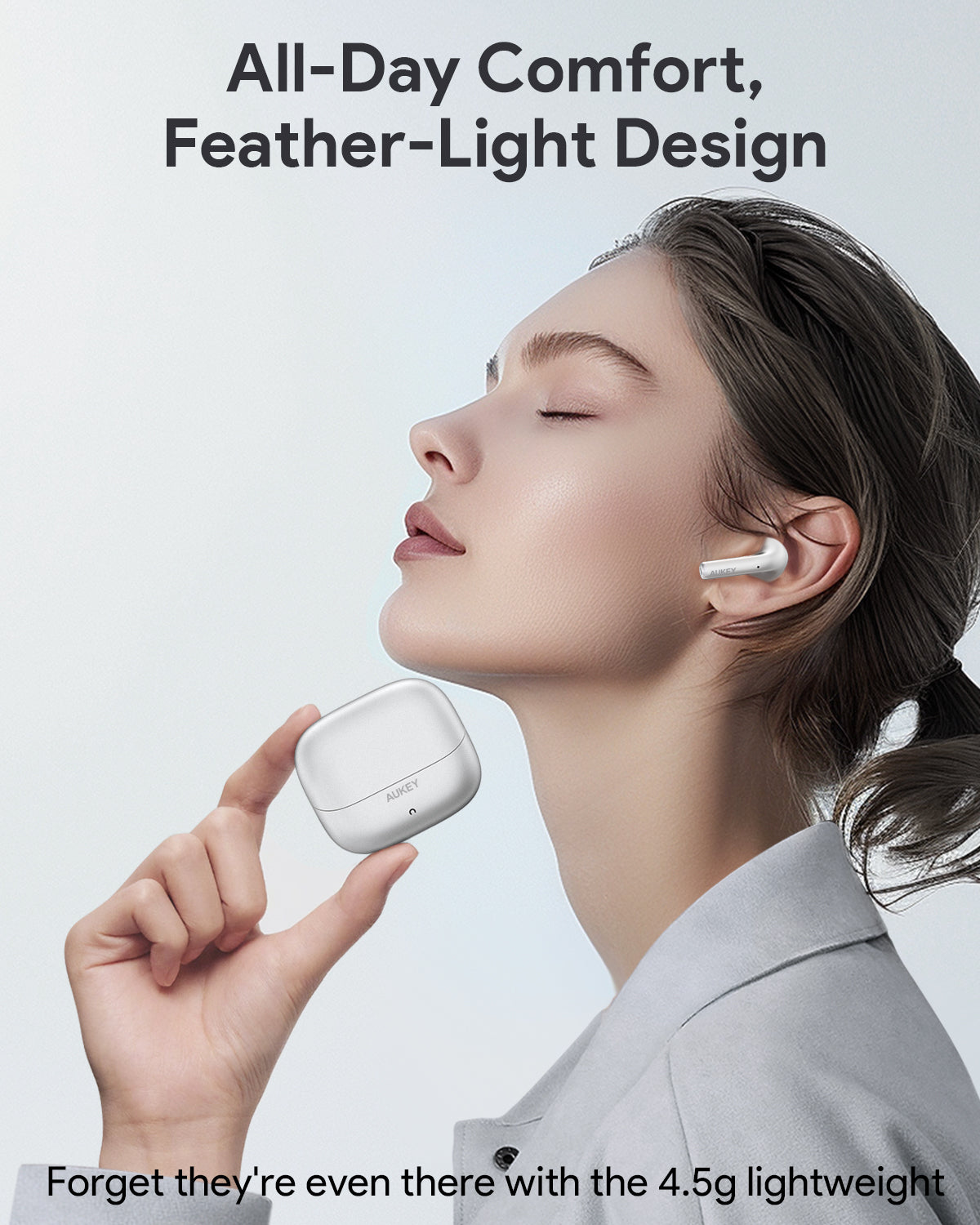 Aukey - Écouteurs sans fil connectés Beyond ANC Pro Blanc - flash vidéo