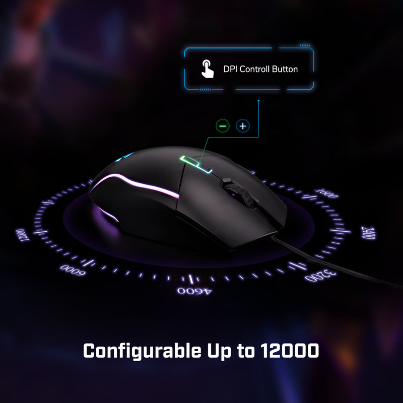 EgoGear - Souris de jeu filaire RGB SM10