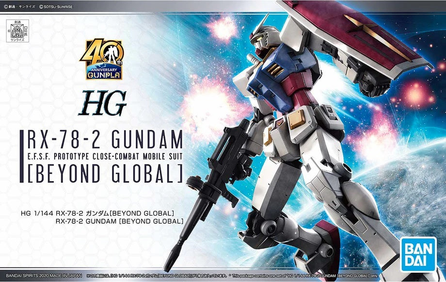 Gunpla - Gundam 0079 - HG 1/144 - RX-78-2 Gundam (Beyond Global) Model Kit - flash vidéo