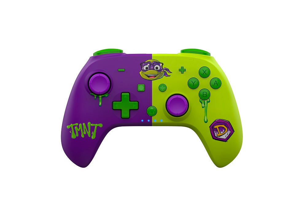 DragonShock - Manette sans fil Bluetooth PopTop+ TMNT Cowabunga Donatello pour Switch, Switch 2, PC et Mobile