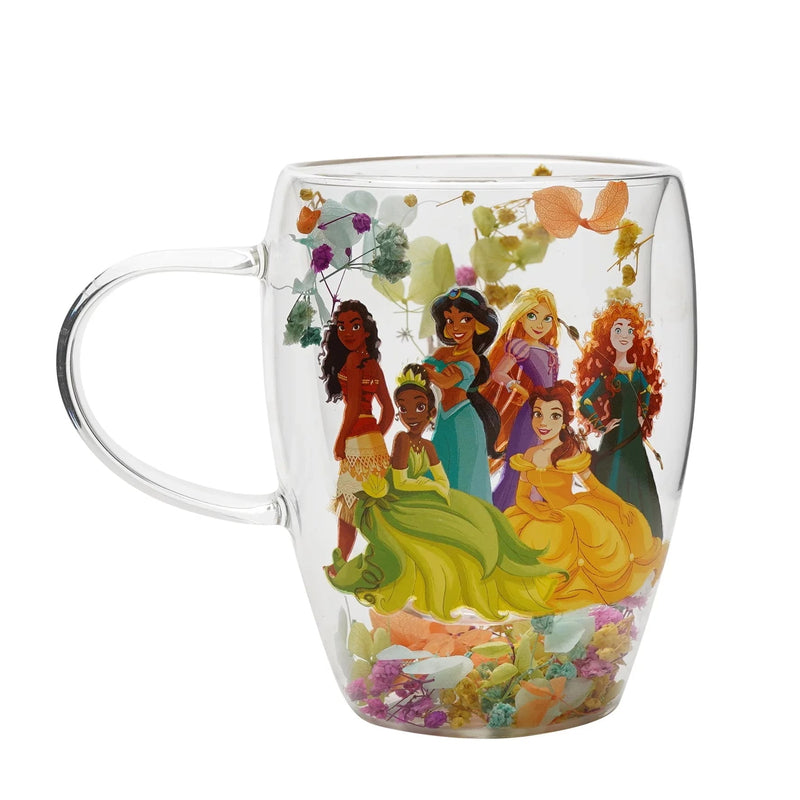 Disney - Princesses - Mug en verre "Fleurs Séchées Princesses" 300ml