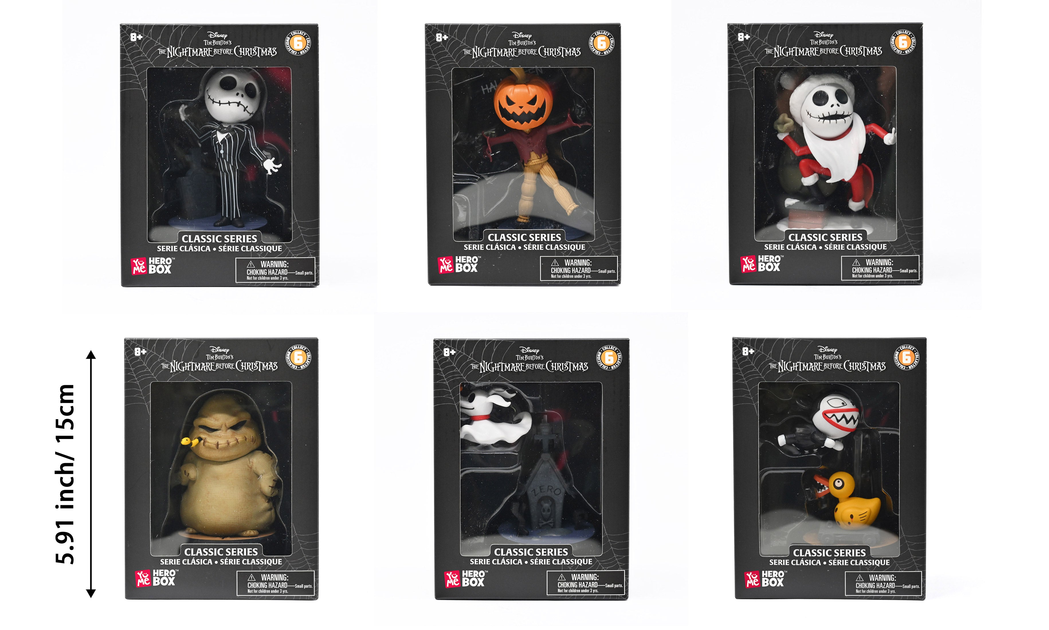 YuMe Hero Box Classic Series - Display de figurines L'Étrange Noël de monsieur Jack 10cm (12 unités) - flash vidéo