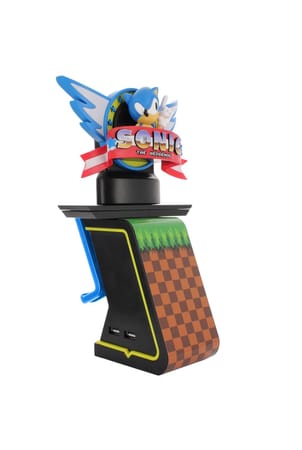 Cable Guys Ikon - Sega - Sonic the Hedgehog - Sonic Logo Support Lumineux Chargeur pour Téléphone et Manette