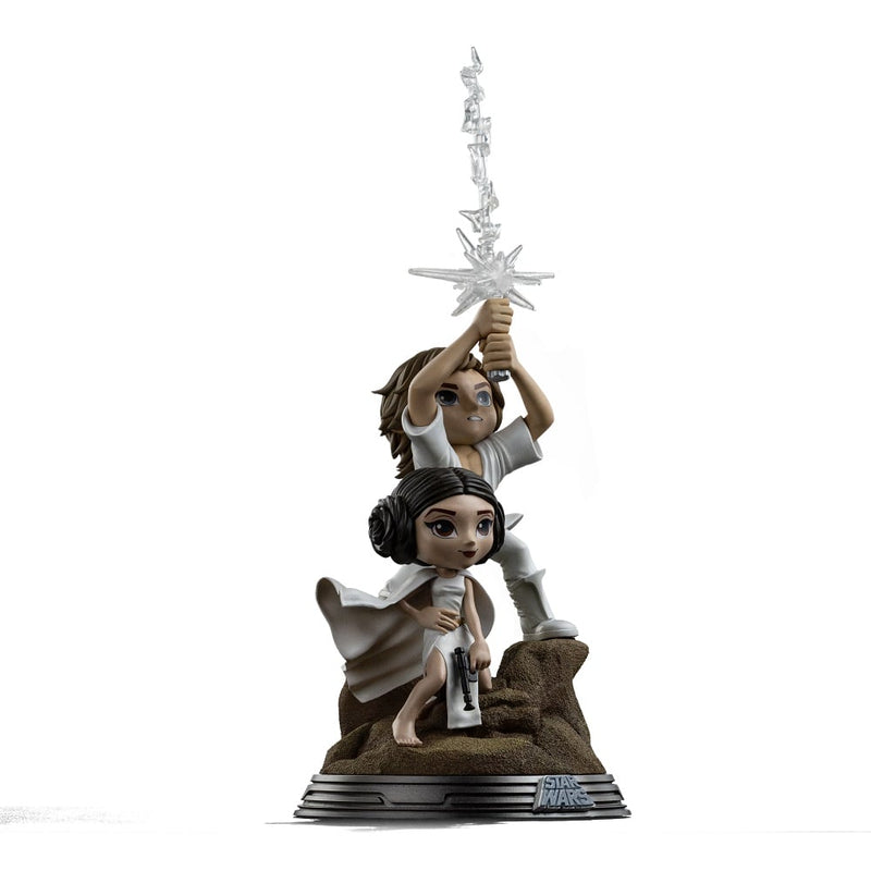 Iron Studios - MiniCo - Star Wars: Episode IV - Un nouvel espoir - Luke et Leia Statue 28cm