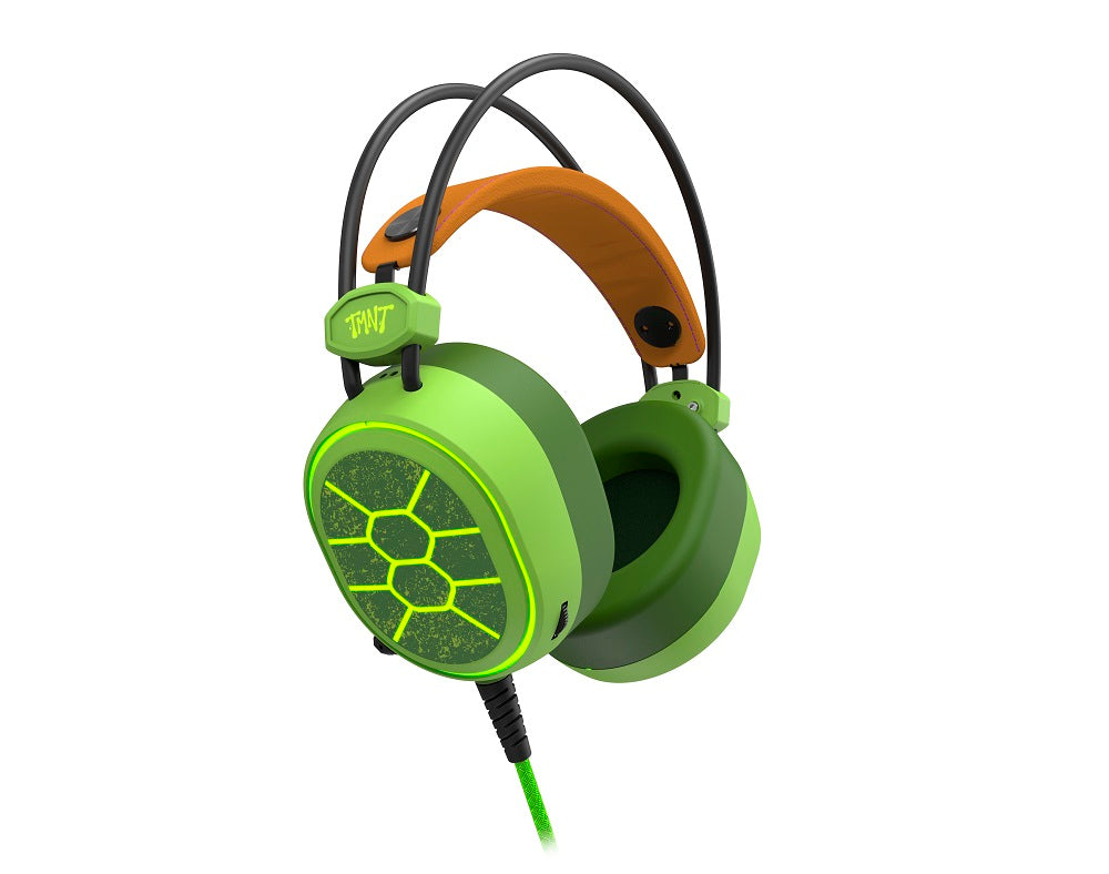 DragonShock - Casque de jeu filaire TMNT Cowabunga RGB pour PC