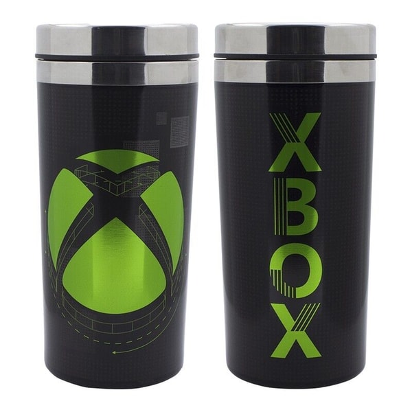 Microsoft - Mug de voyage Xbox en métal 450ml - flash vidéo