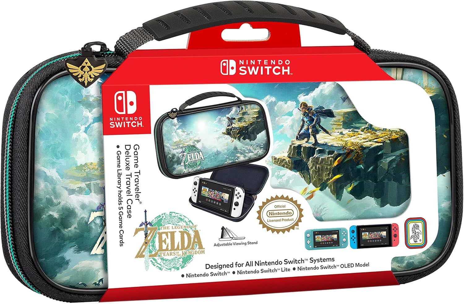 Big Ben - Pochette de transport deluxe officielle The Legend of Zelda: Tears of the Kingdom pour Nintendo Switch, Switch Lite et Switch OLED