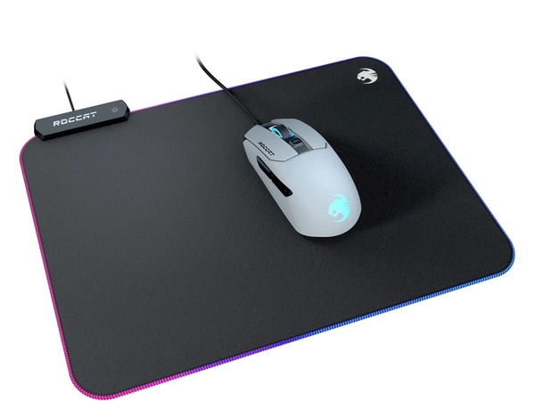 Roccat - Tapis de souris de jeu à illumination RGB Sense AIMO - flash vidéo
