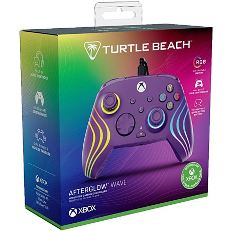 Turtle Beach - Manette de jeu filaire RVB Afterglow Wave Violette pour Xbox Series X|S, Xbox One et Windows 10/11