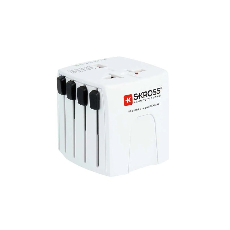 Skross - Adaptateur de voyage MUV PRO 2 pôles + 1 USB charge rapide + 1 Type-C 2500 mA Blanc