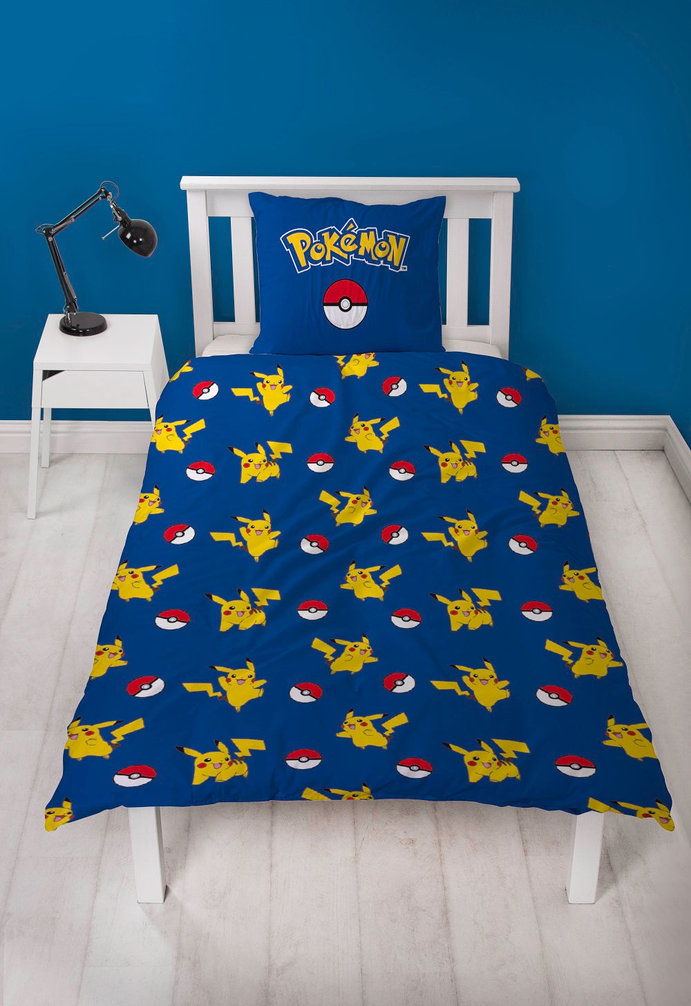 Pokémon - Parure de lit en microfibre Pikachu et ses amis III (140x200cm + 63x63cm) - flash vidéo