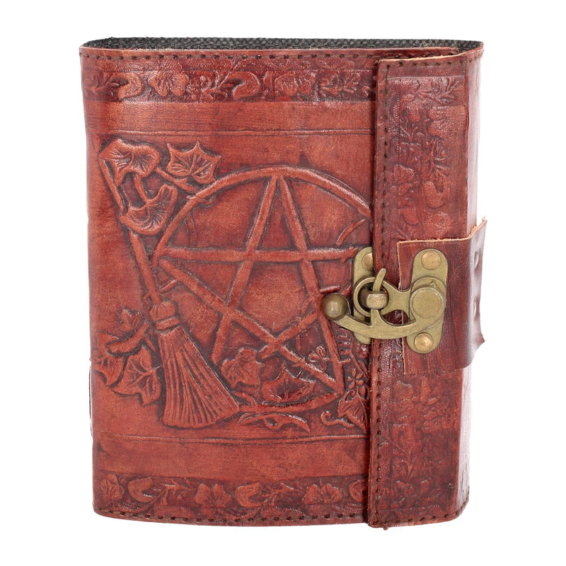 Pentagram Leather Emboss Journal + Lock