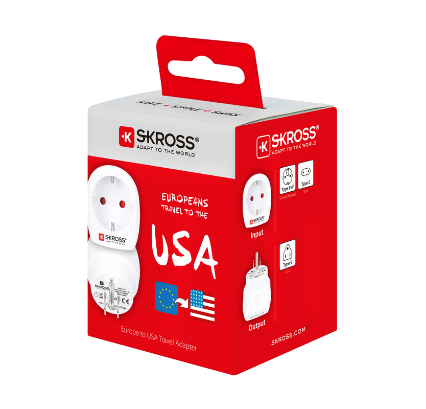 Skross Country Travel Adapter Europe to USA 2019