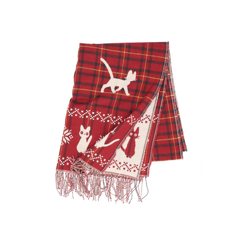 ÉTOLE AVEC ACCROCHE JIJI MOTIFS À CARREAUX - KIKI LA PETITE SORCIÈRE
