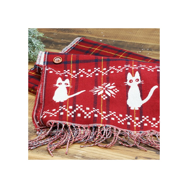 ÉTOLE AVEC ACCROCHE JIJI MOTIFS À CARREAUX - KIKI LA PETITE SORCIÈRE