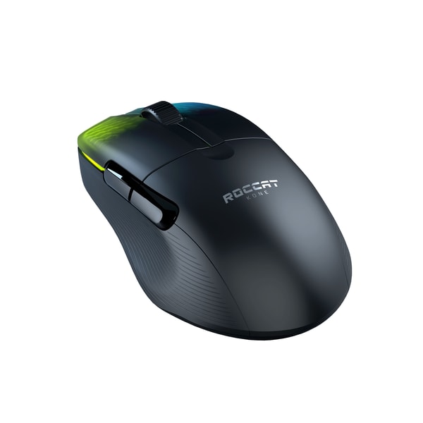 Roccat - Souris de jeu sans-fil optique RGB hyperlégère, ergonomique et ultraperformante Kone Pro Air Noire - flash vidéo