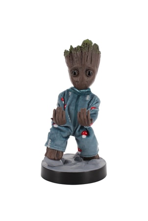 Cable Guys - Marvel - I Am Groot - Groot en pyjama Support Chargeur pour Téléphone et Manette - flash vidéo