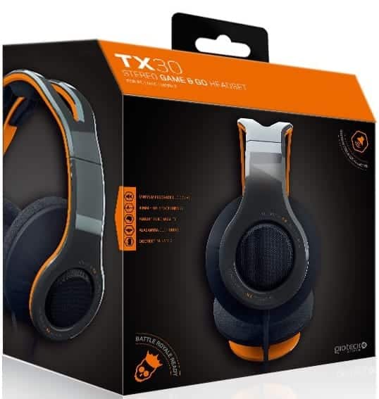 Gioteck - Casque de jeu stéréo filaire TX-30 Orange pour Xbox One, PS4 et PC - flash vidéo