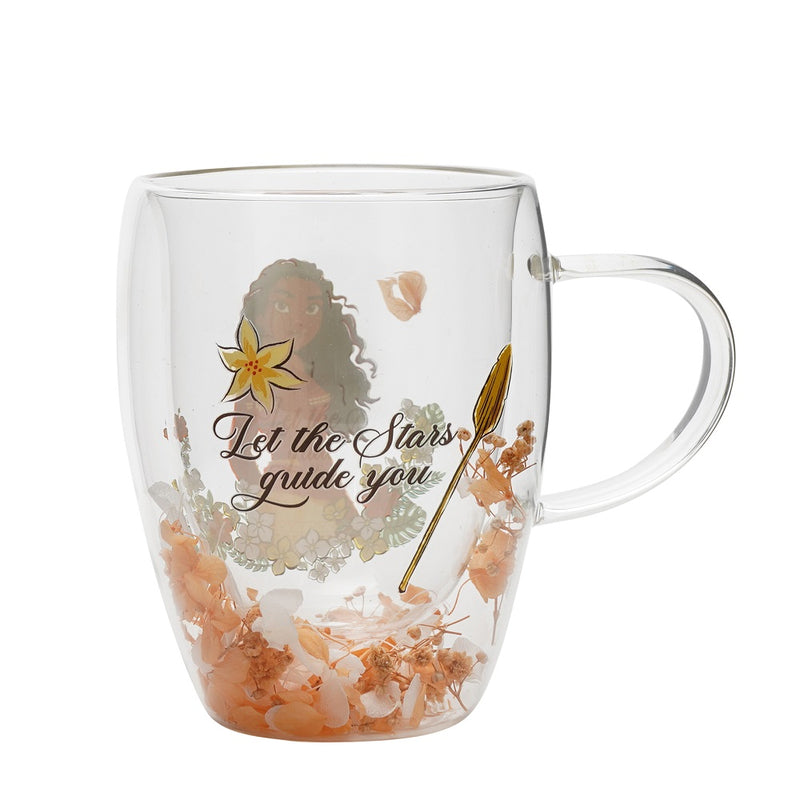 Disney - Vaiana - Mug en verre "Fleurs Séchées Vaiana" 300ml