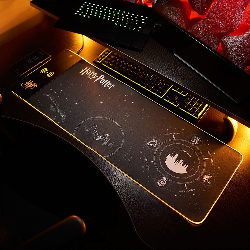 Numskull - Harry Potter - Tapis de souris de jeu XXL et chargeur sans fil - flash vidéo