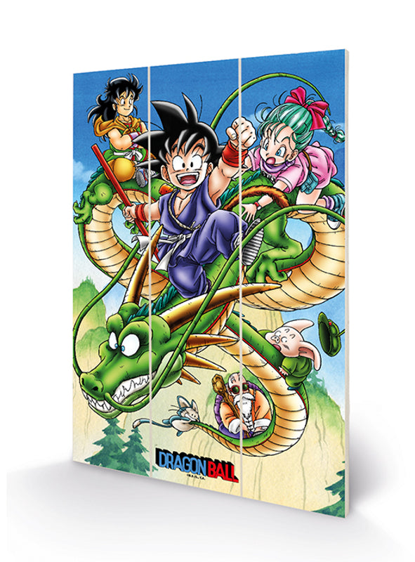 Dragon Ball - S'envoler dans le ciel Impression sur Bois 20 X 29.5 cm