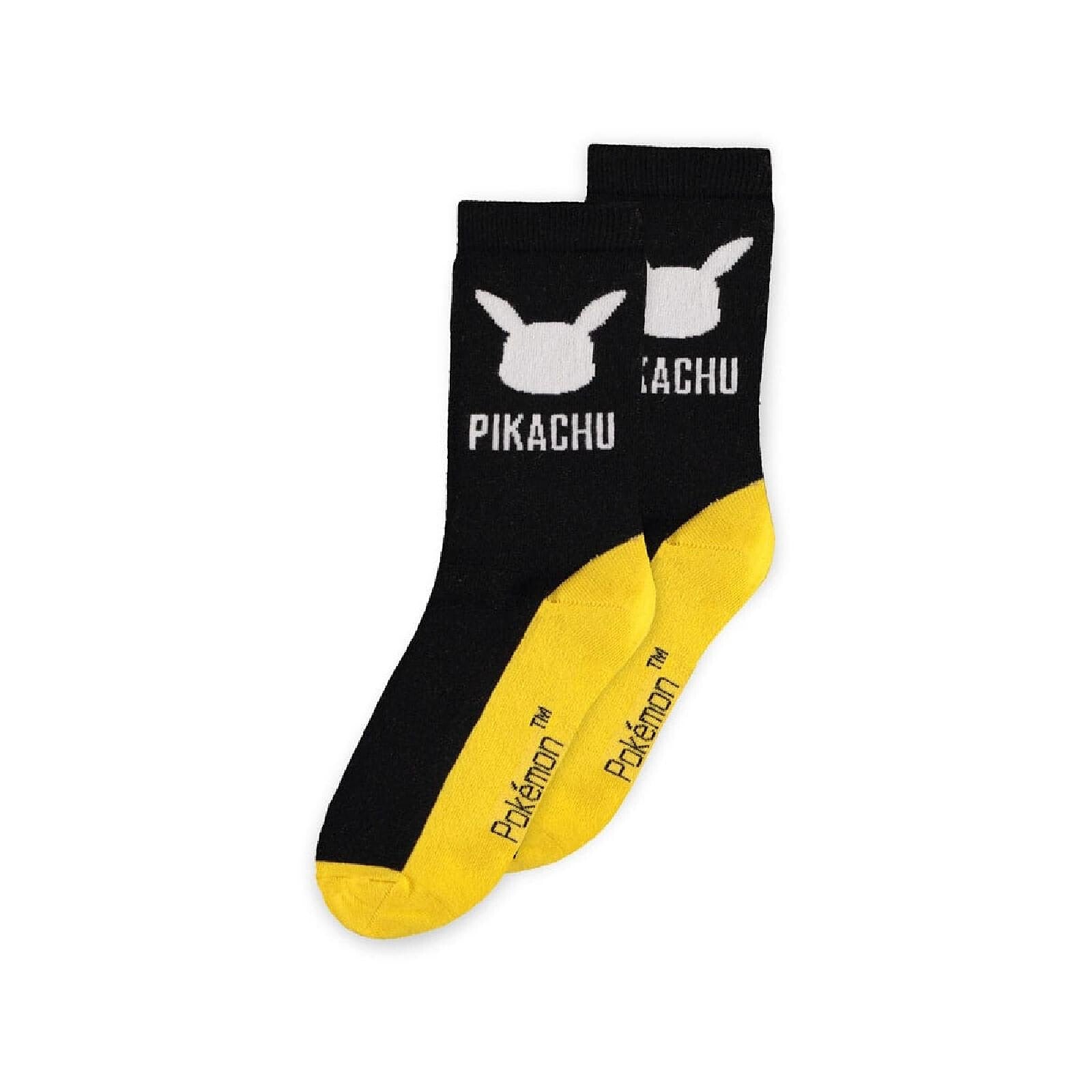 Pokémon - Pack de 3 paires de chaussettes pour homme Pikachu (Taille 43-46) - flash vidéo