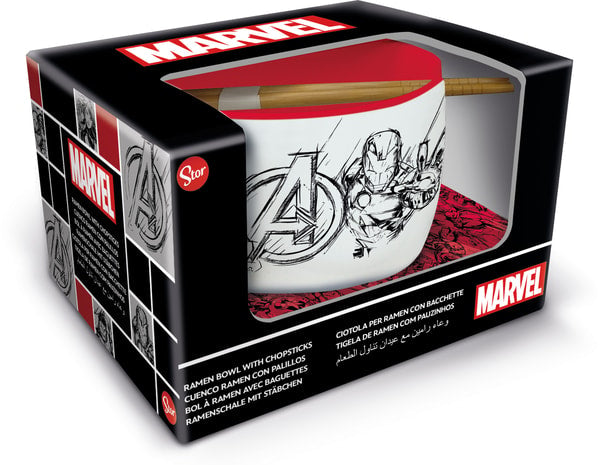 Marvel - Bol à ramen avec baguettes Avengers - flash vidéo