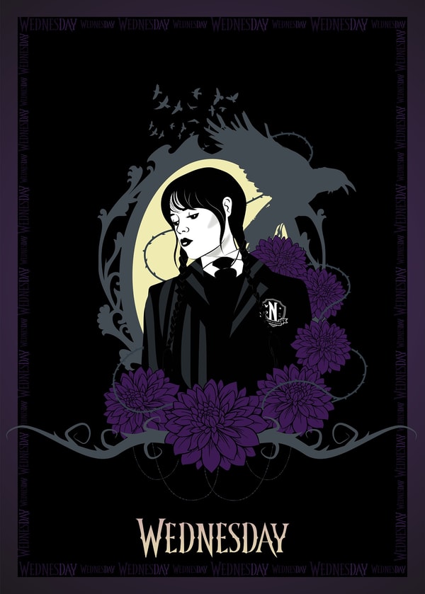 Netflix - Mercredi - Poster - Mercredi Addams 50x70cm - flash vidéo