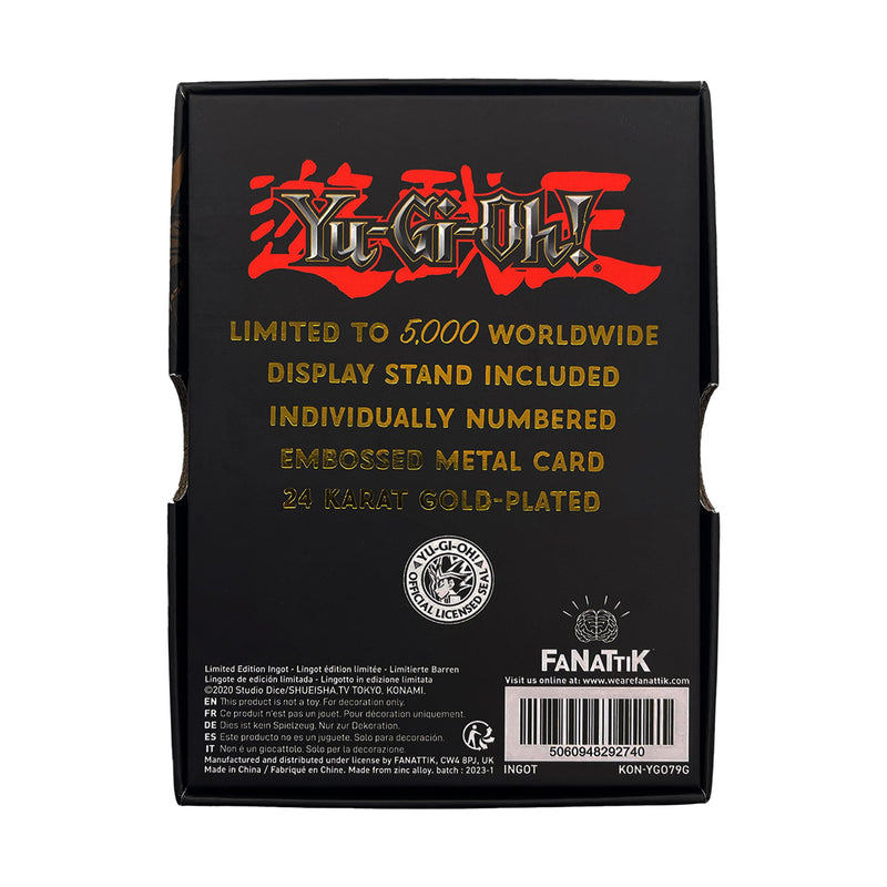 Yu-Gi-Oh! - Lingot Plaqué Or 24 Carats "Le Dragon de Compagnie de Dame Harpie" en Édition Limitée