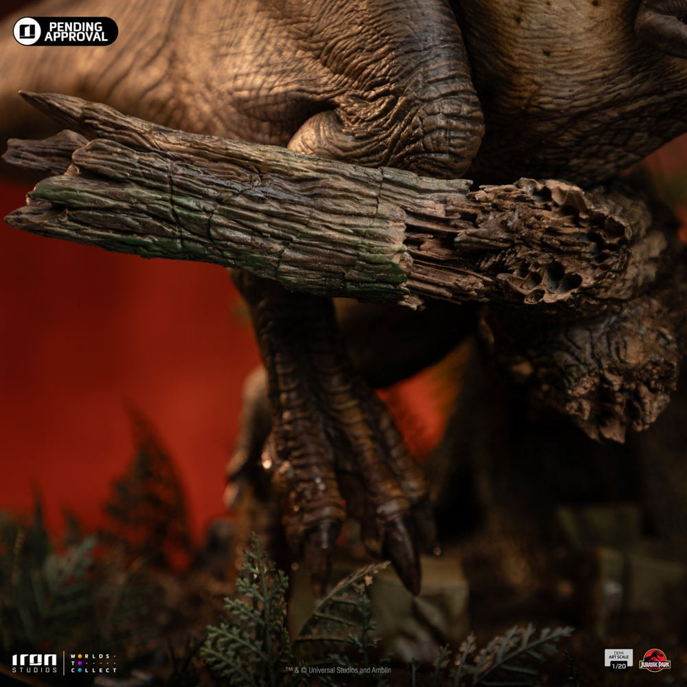 Iron Studios - Demi Art Scale 1/20 - Jurassic Park - T-Rex Chase Statue 60cm - flash vidéo