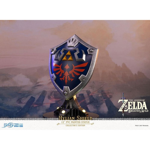 First 4 Figures - The Legend of Zelda : Breath of the Wild - Bouclier Hylien Statue Edition Collector 29cm - flash vidéo