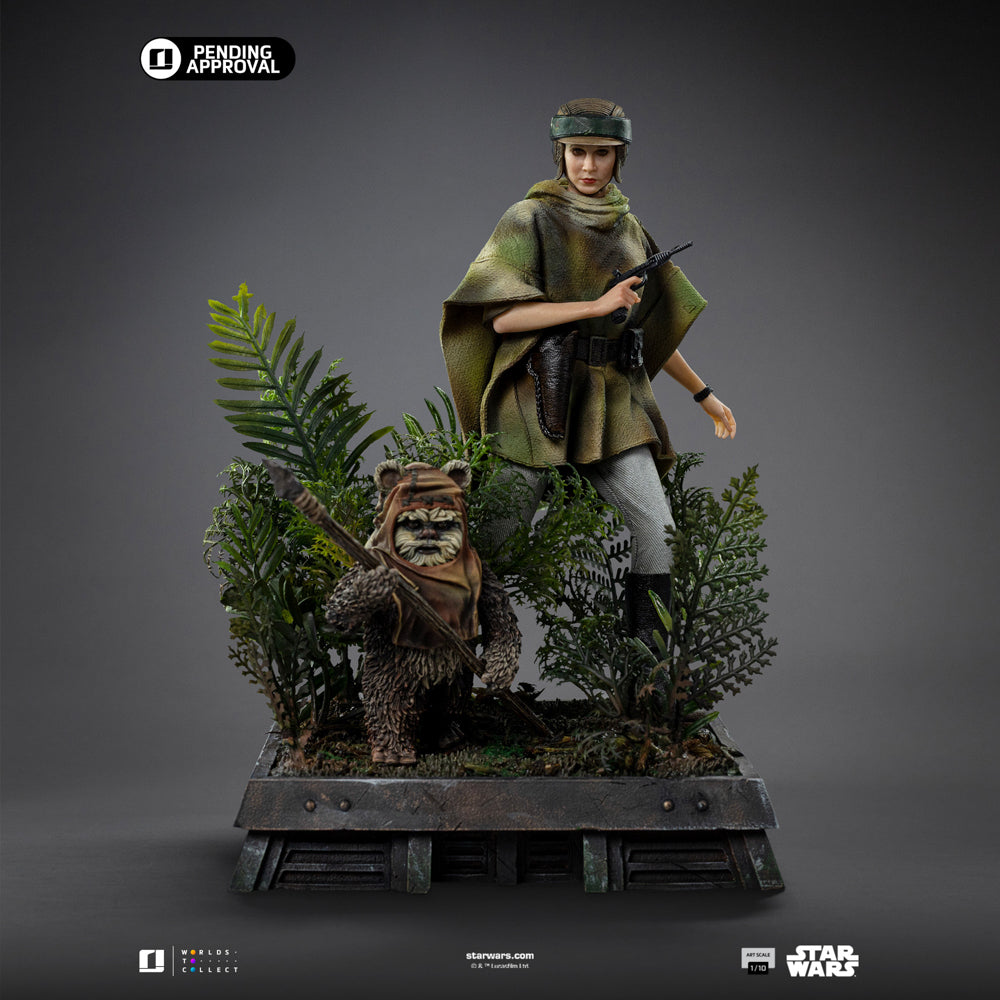 Iron Studios - Art Scale 1/10 - Star Wars : Episode VI - Le Retour du Jedi - Leia et Wicket Statue 20cm