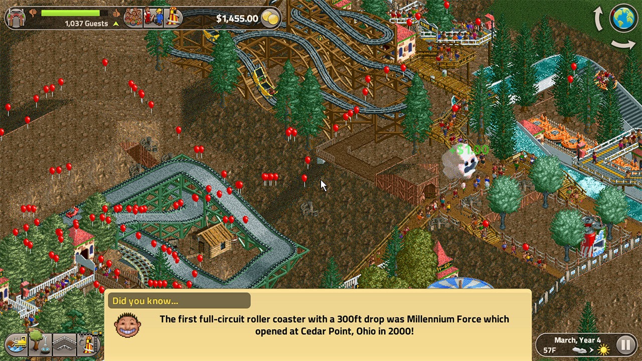 Rollercoaster Tycoon Classic - flash vidéo