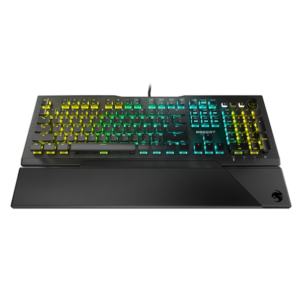 Roccat - Clavier de jeu mécanique optique Vulcan Pro AIMO avec éclairage RGB - Disposition QWERTY américaine - flash vidéo