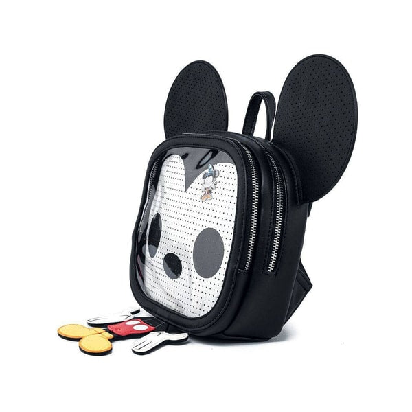 Loungefly: Disney - Mickey & Minnie - Mickey Pin Trader Cosplay Mini Backpack - flash vidéo