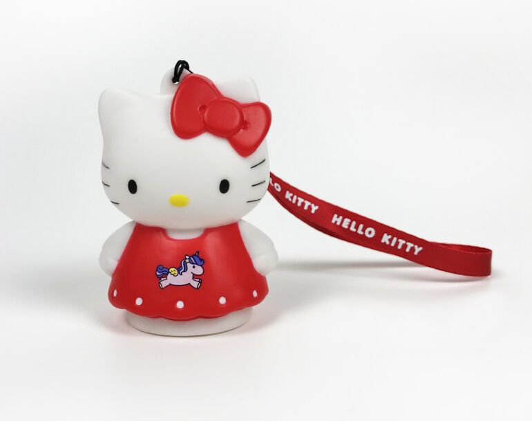 Hello Kitty - Figurine Lumineuse Hello Kitty Licorne avec Dragonne 8cm