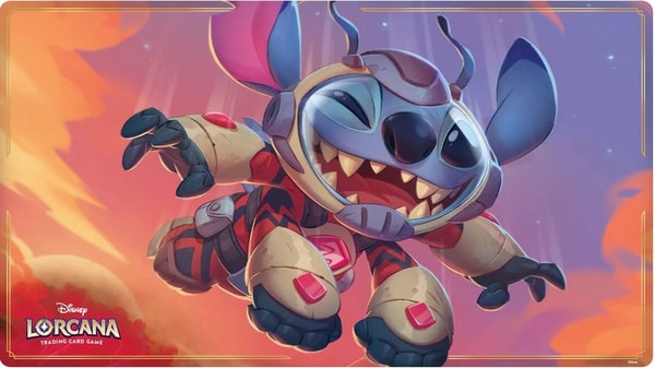 Disney Lorcana JCC : Les Terres d'Encres - Tapis de jeu Stitch - flash vidéo