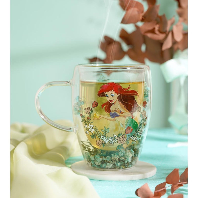 Disney - La Petite Sirène - Mug en verre "Fleurs Séchées Ariel" 300ml