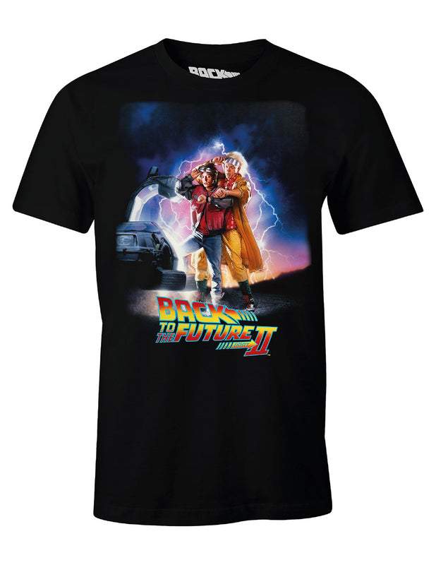 Back to the Future II - Poster Black T-Shirt M