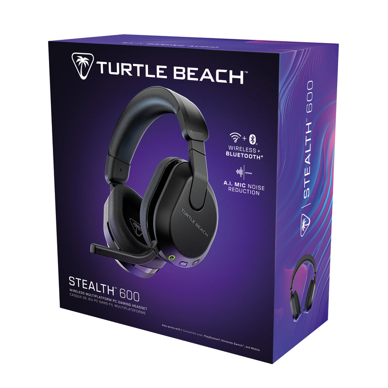 Turtle Beach - Casque de jeu sans fil Stealth 600 Gen 3 Noir pour Xbox Series, Xbox One, PS5, PS4, Switch, PC et Mobile