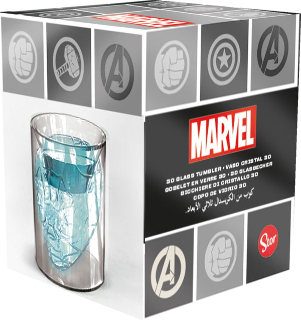 Marvel - Gobelet en verre 3D Masque de Spider-Man - 275ml - flash vidéo