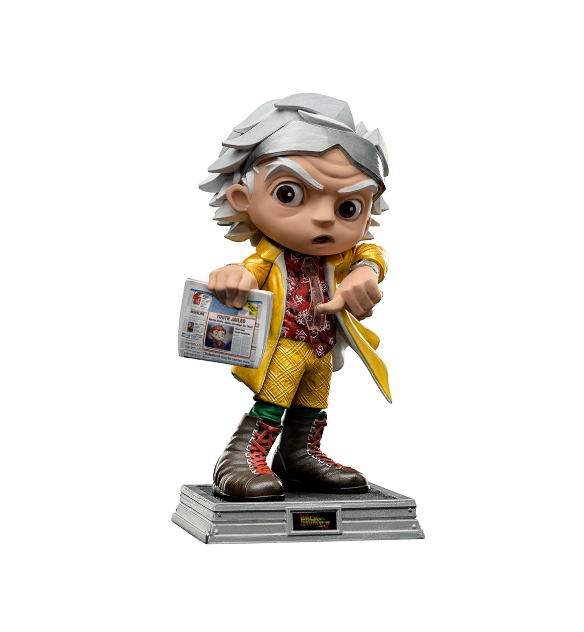 Iron Studios - MiniCo - Back to the Future 2 - Doc Brown Statue 15cm - flash vidéo