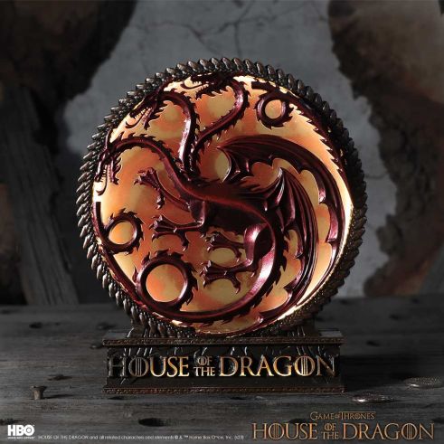 Nemesis Now - House of the Dragon - Lampe Emblème Targaryen 20.5cm - flash vidéo
