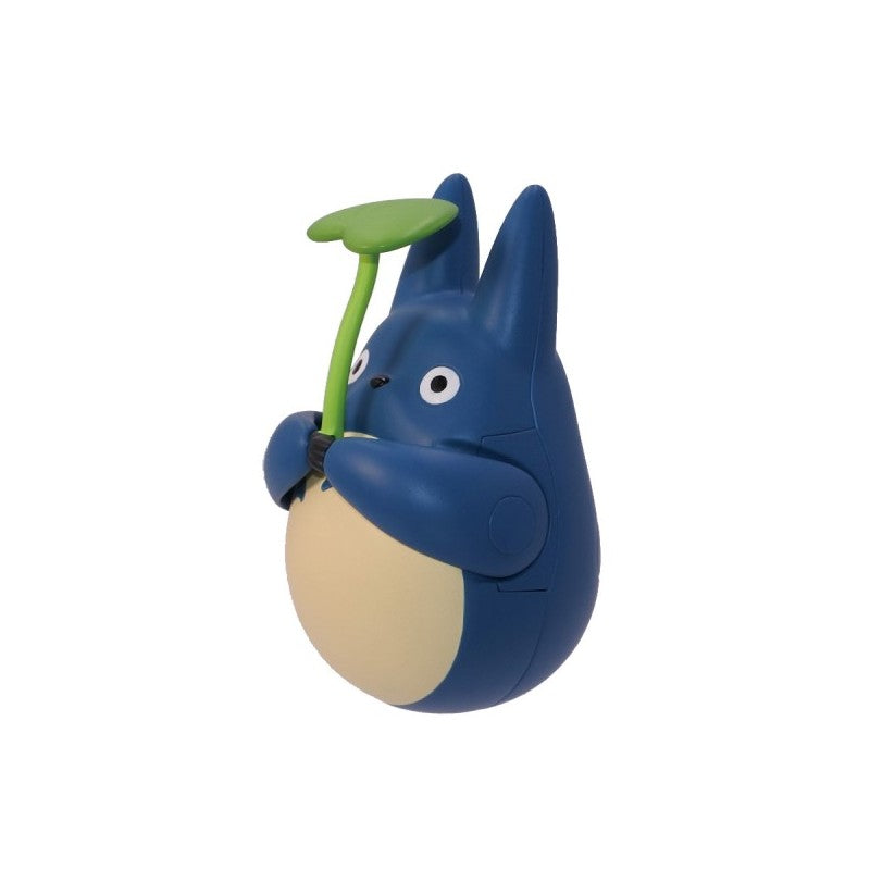 FIGURINE CULBUTO TOTORO BLEU AVEC FEUILLE - MON VOISIN TOTORO